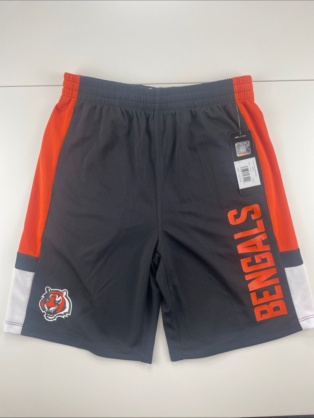 NFL Black and Orange Bengals Athletic Shorts